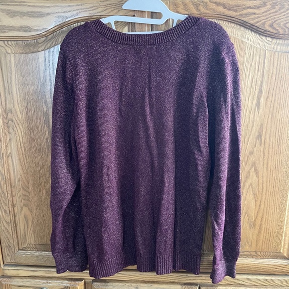 Banana Republic Cable Knit Metallic Sweater Sz XL - Picture 2 of 8